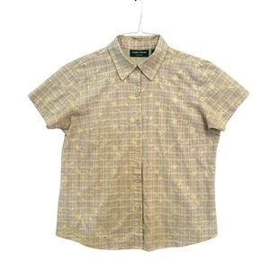 Lemon Grass Embroidered Button Down